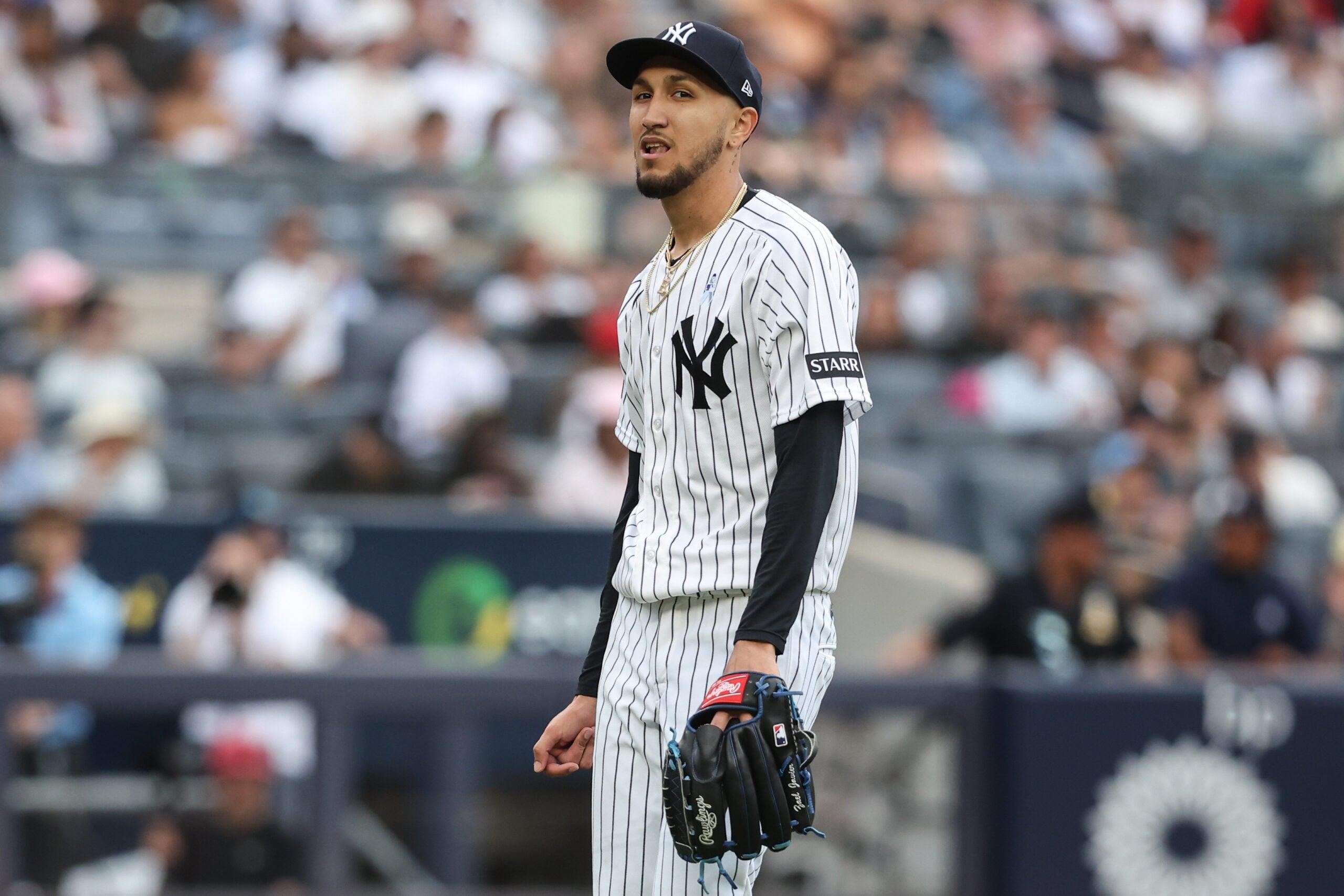 Elmer Rodriguez in action for the Yankees