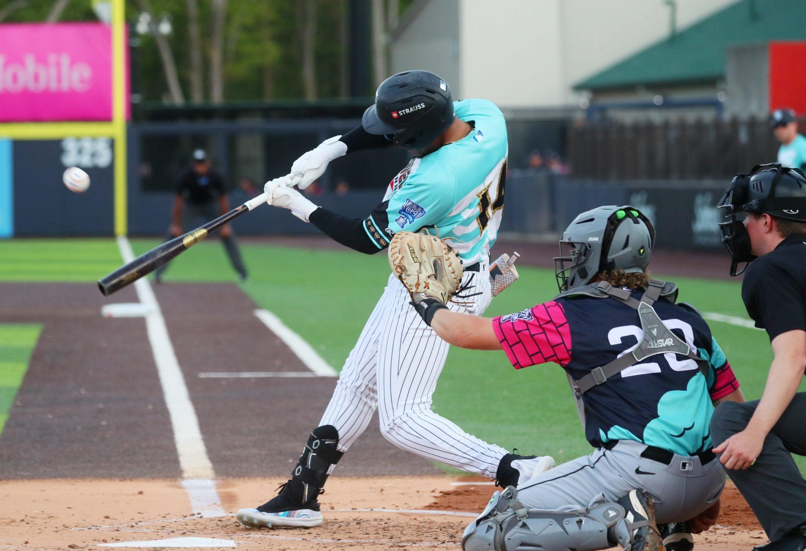 Hudson Valley’s Wilson Rodriguez at bat during their game versus the Winston-Salem Dash on May 5, 2026.