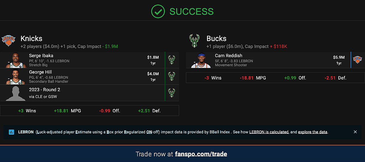 Bucks-Knicks potential trade