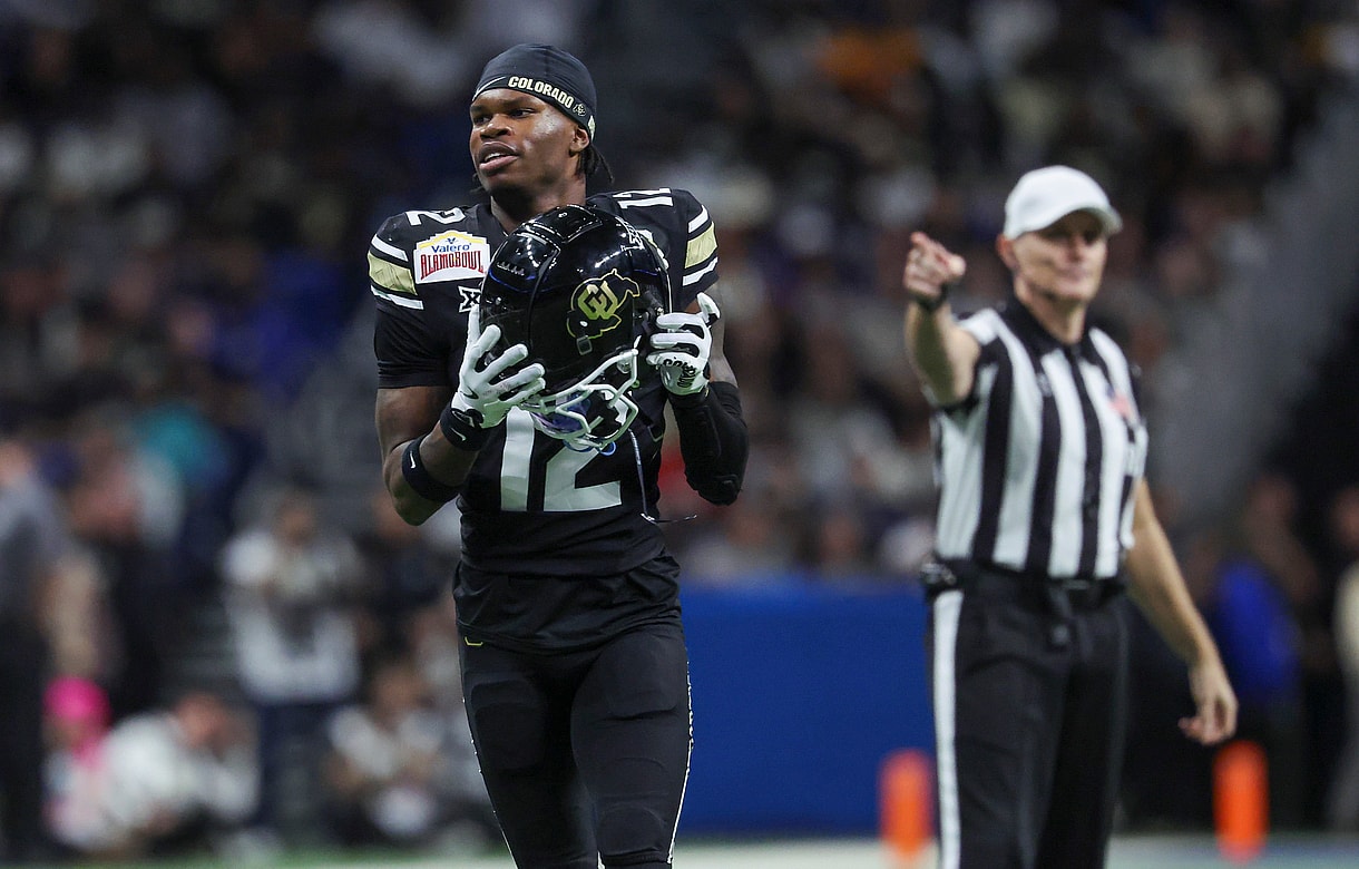 NCAA Football: Alamo Bowl-Brigham Young at Colorado, giants, travis hunter