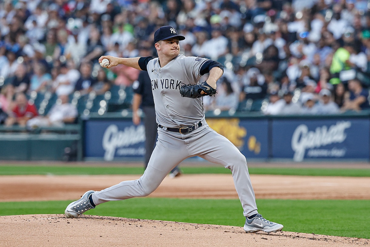 mlb: new york yankees at chicago white sox, clarke schmidt