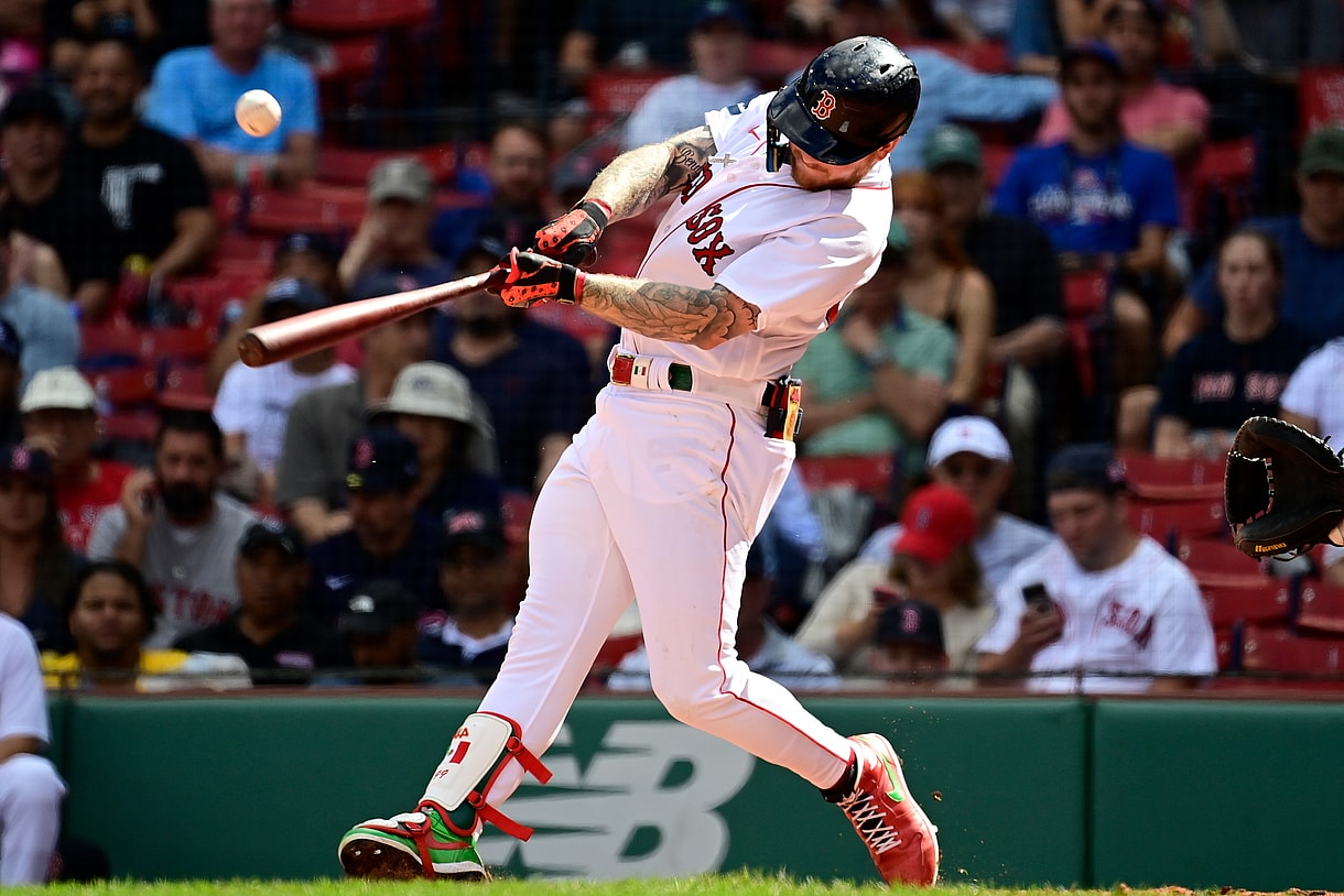 mlb: game one-new york yankees at boston red sox, alex verdugo