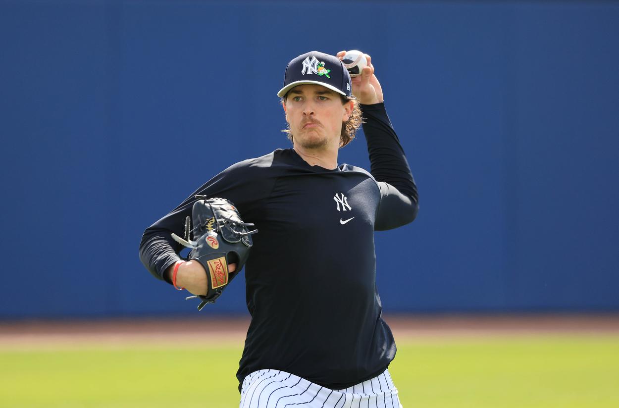 Max Fried during New York Yankees workouts before the 2026 season