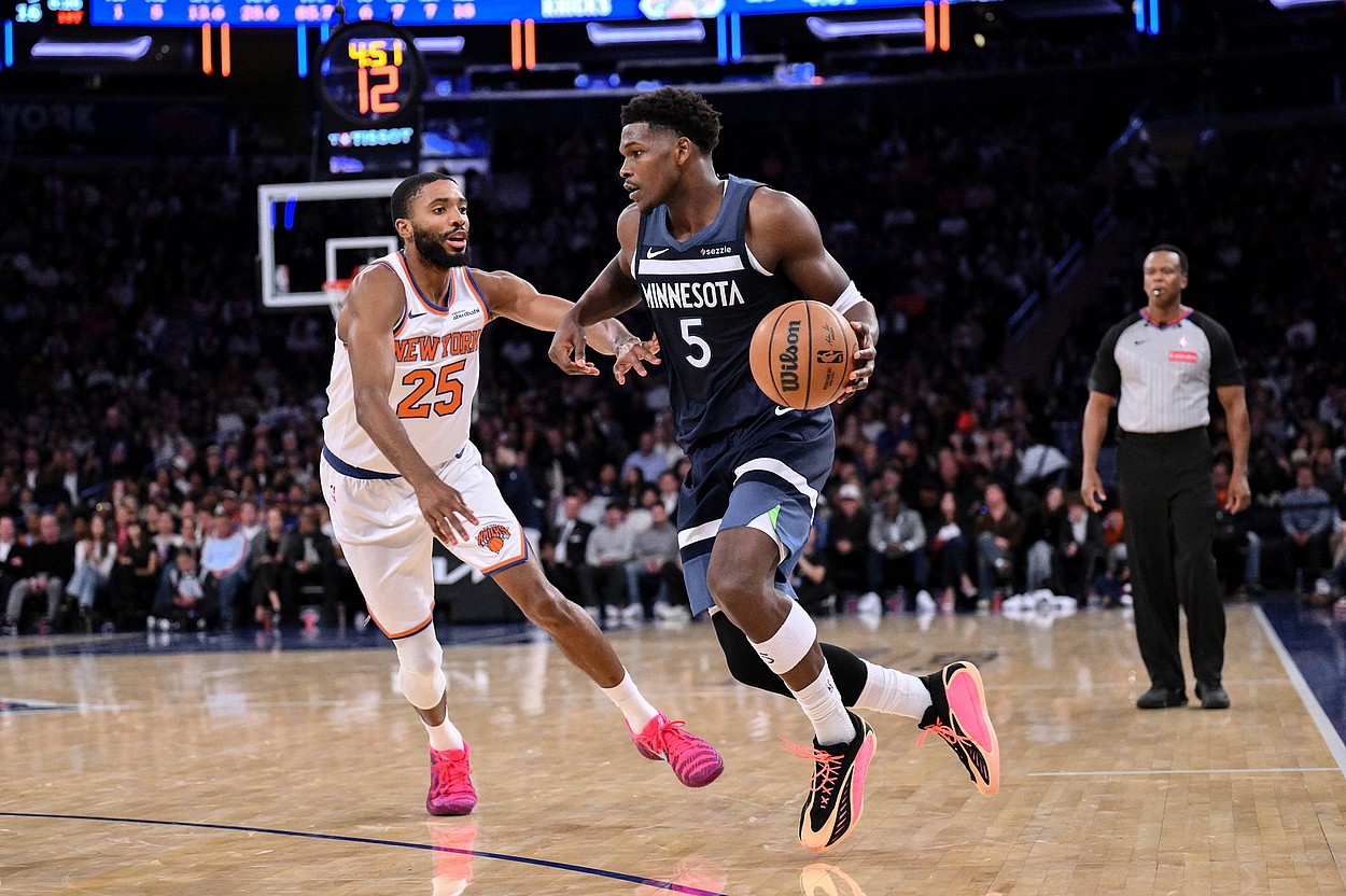 NBA: Preseason-Minnesota Timberwolves at New York Knicks, mikal bridges