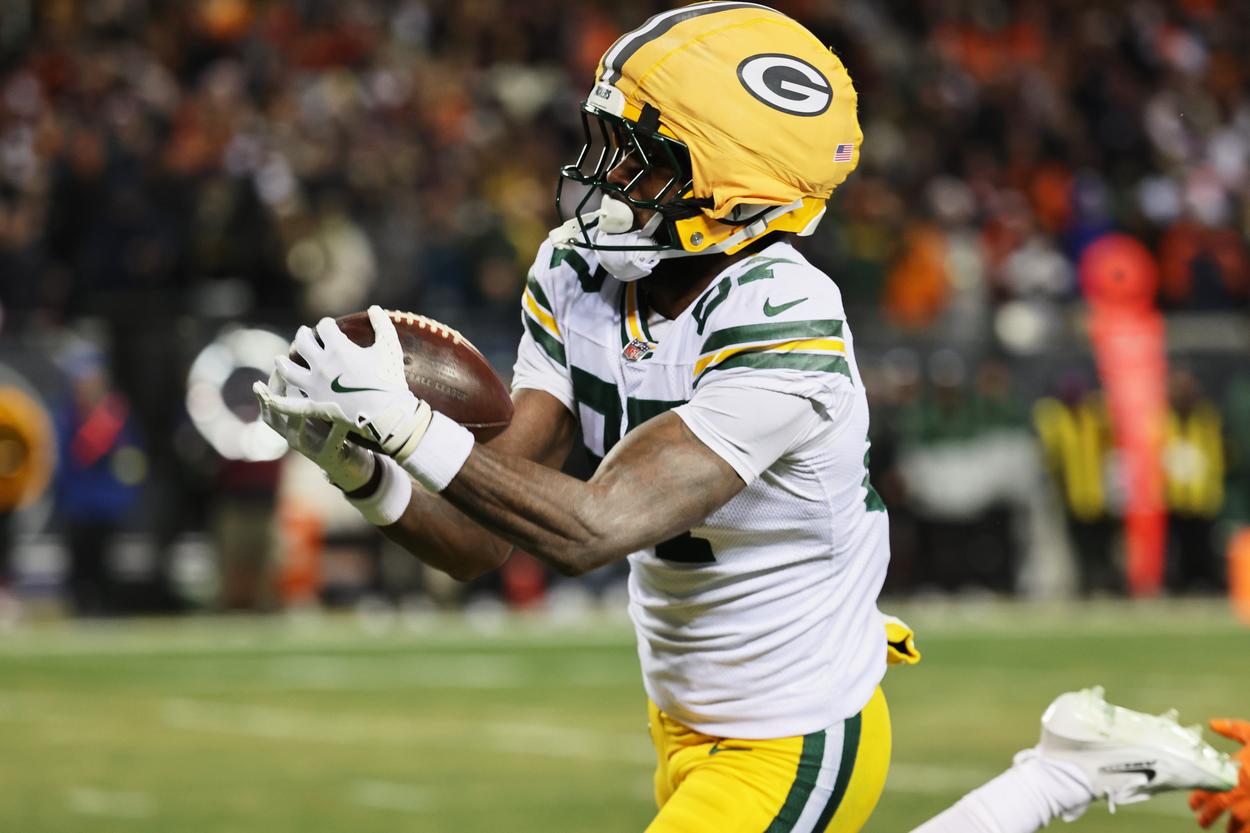 Romeo Doubs, giants, NFL: Green Bay Packers at Chicago Bears