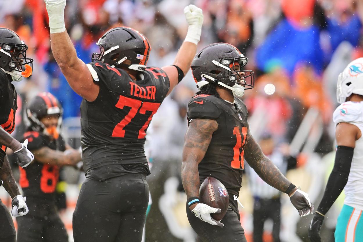 NFL: Miami Dolphins at Cleveland Browns, wyatt teller, new york giants