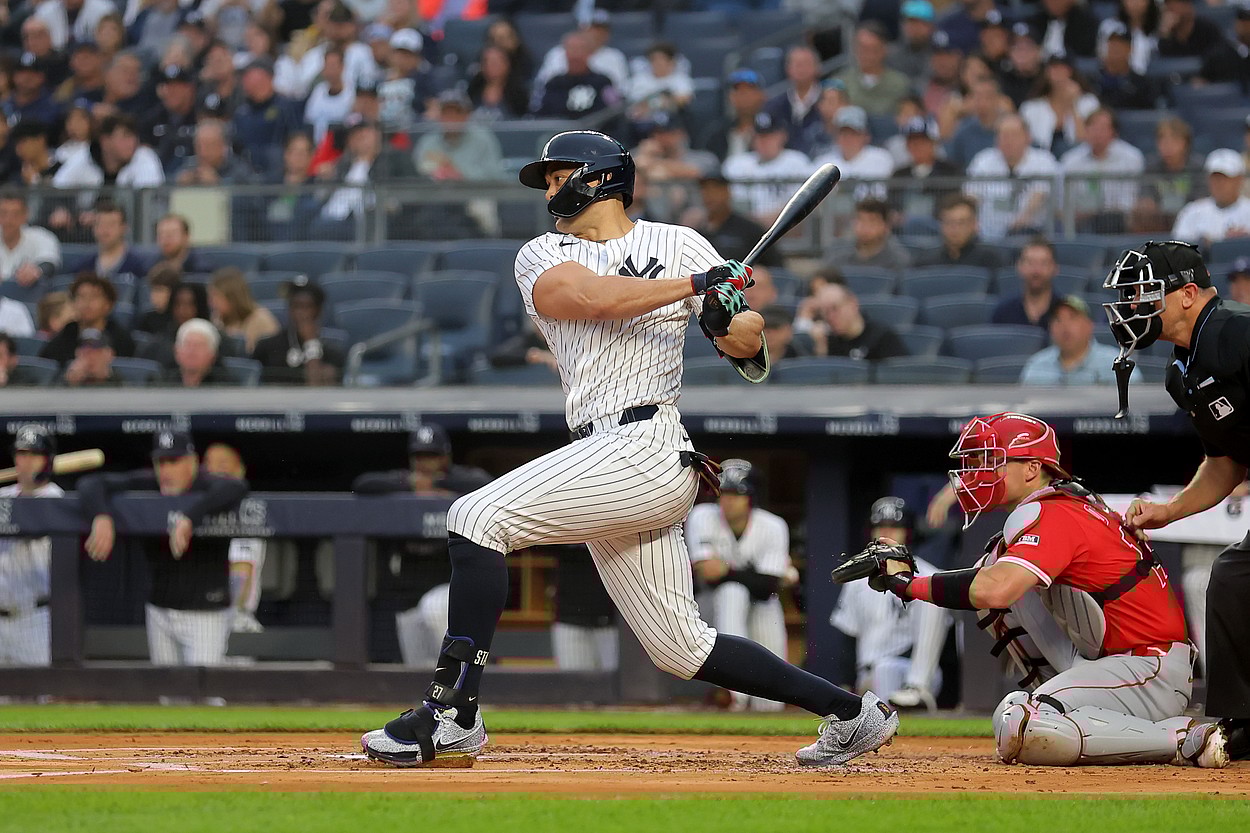 MLB: Los Angeles Angels at New York Yankees, stanton