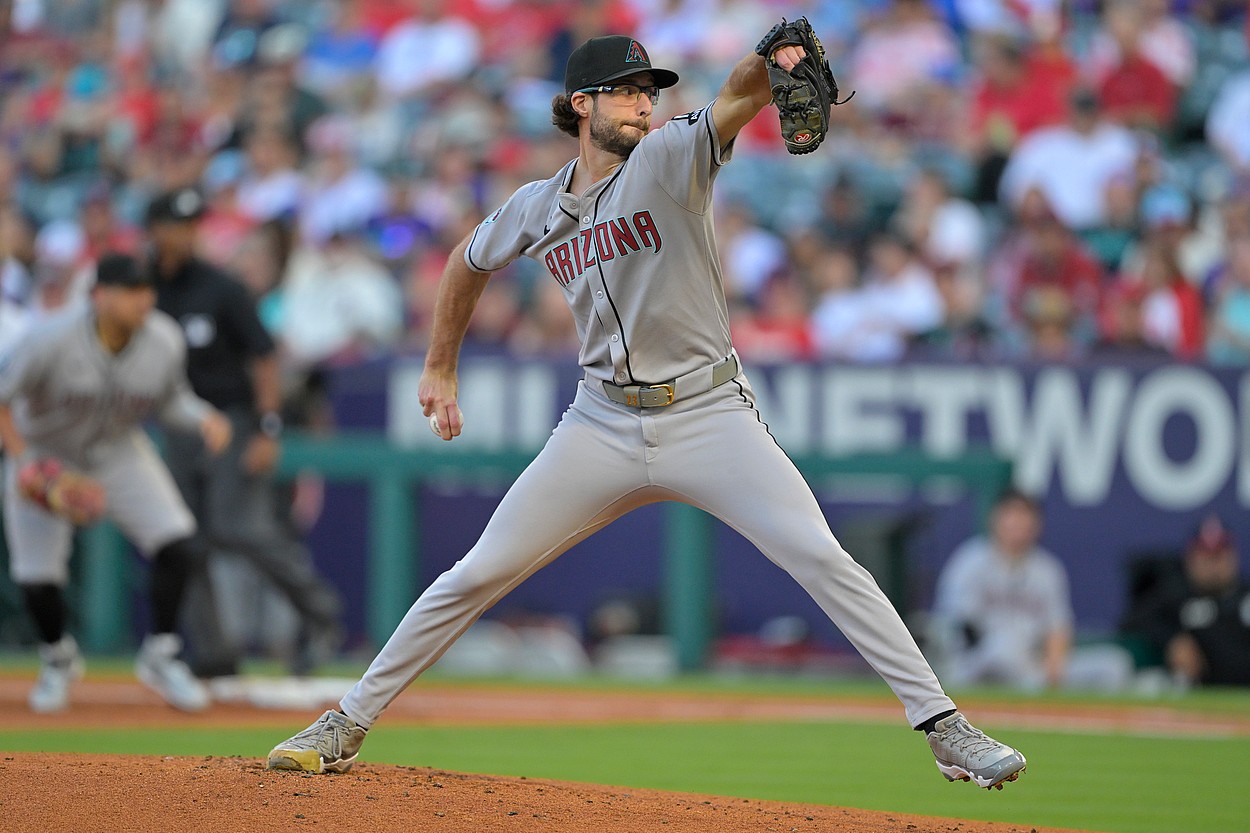 MLB: Arizona Diamondbacks at Los Angeles Angels, zac gallen, Yankees