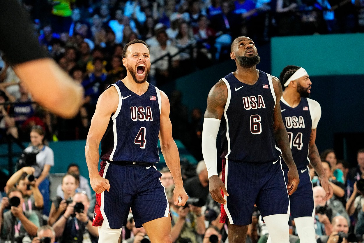 LeBron James, Stephen Curry, Warriors, USA