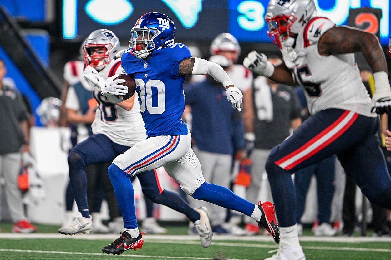 TJ Moore, NFL: New England Patriots at New York Giants