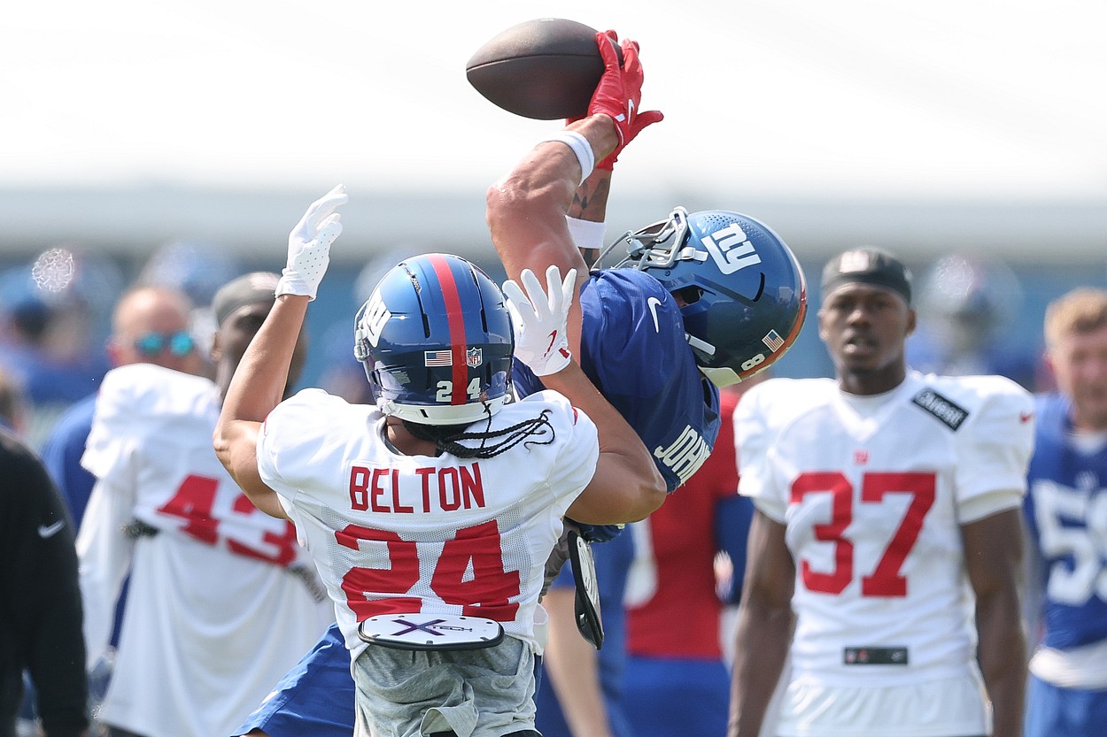 NFL: New York Giants Training Camp, theo johnson