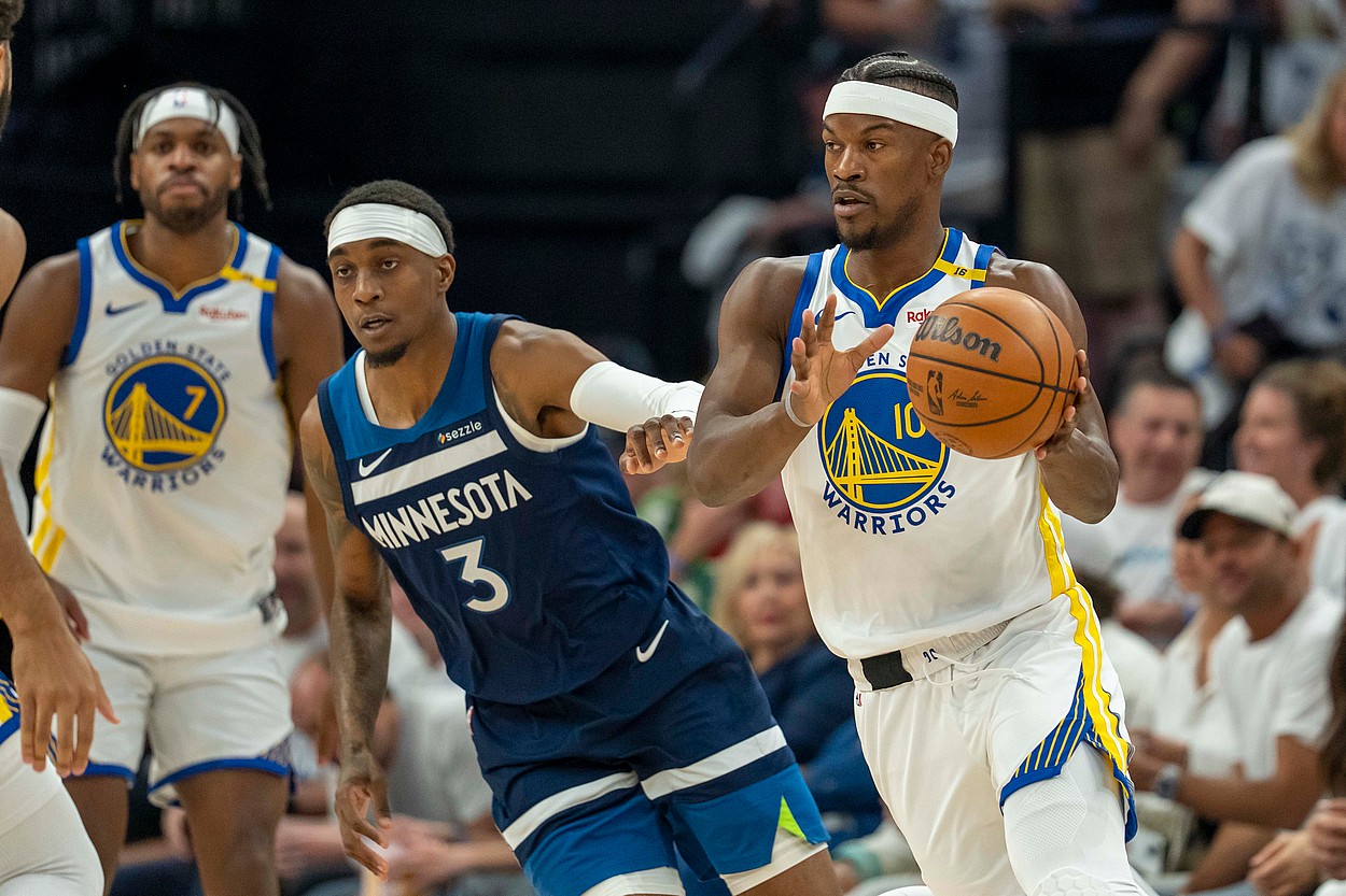 Jimmy Butler, NBA: Playoffs-Golden State Warriors at Minnesota Timberwolves