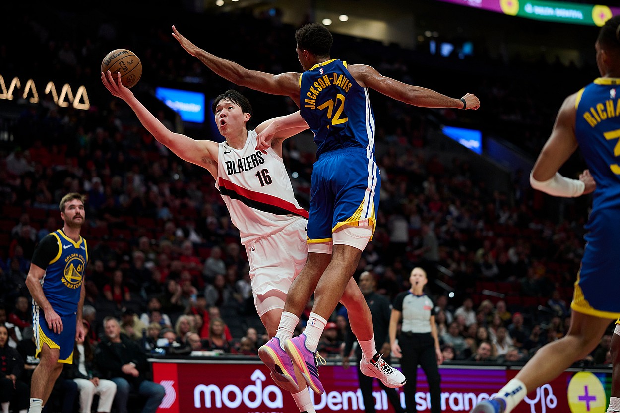Trayce Jackson-Davis, NBA: Preseason-Golden State Warriors at Portland Trail Blazers