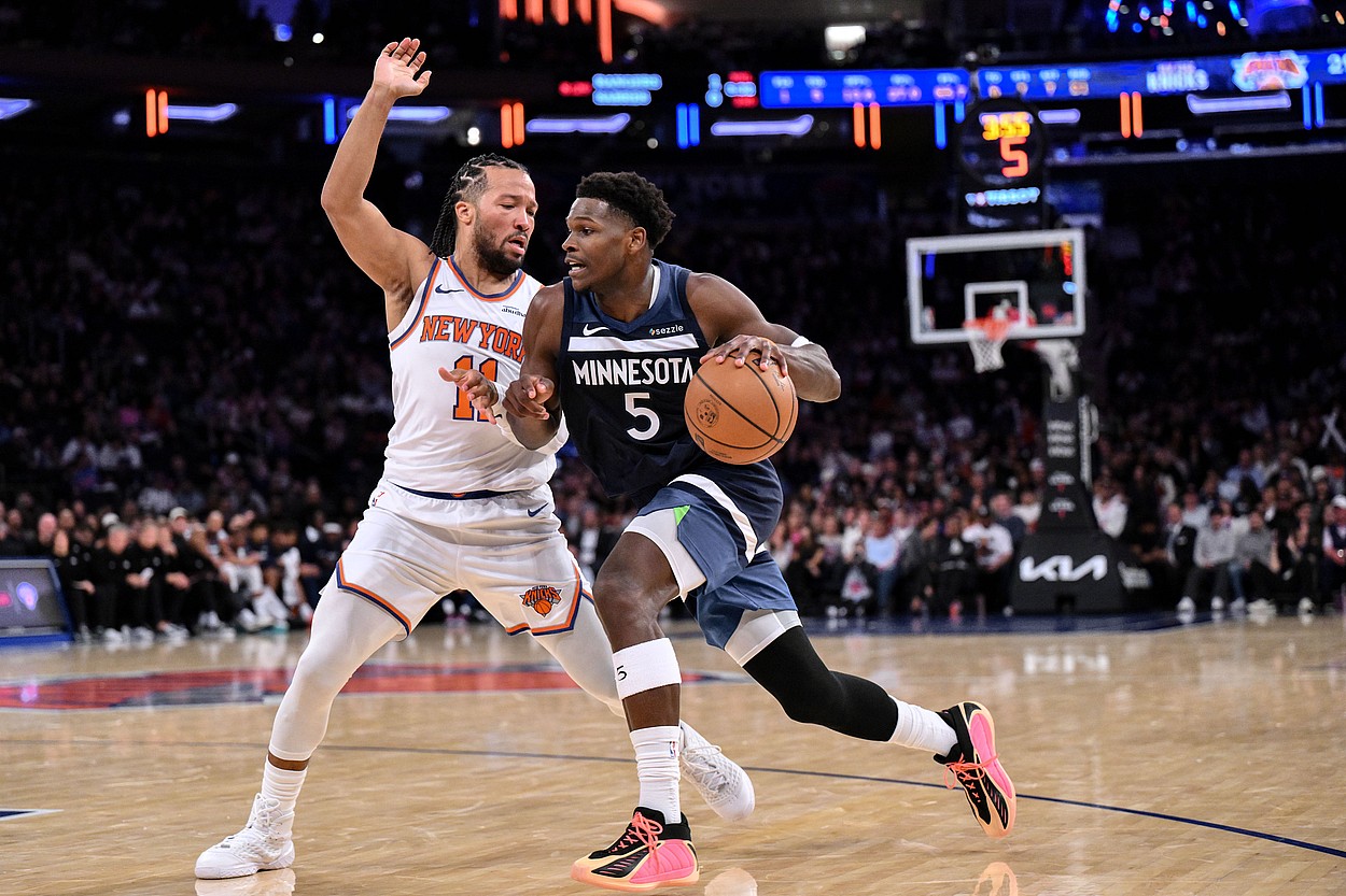 NBA: Preseason-Minnesota Timberwolves at New York Knicks, jalen brunson