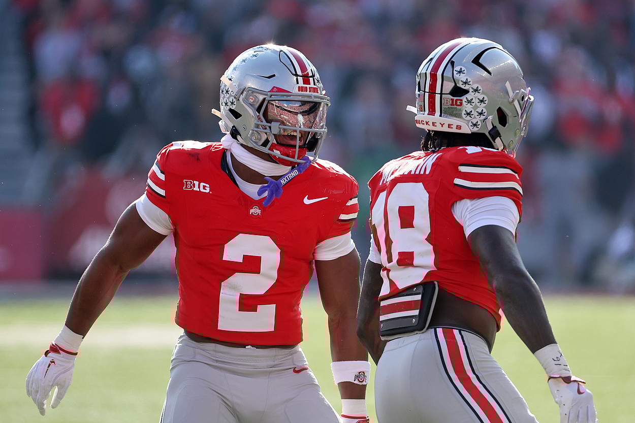 NCAA Football: Rutgers at Ohio State, caleb downs, new york giants