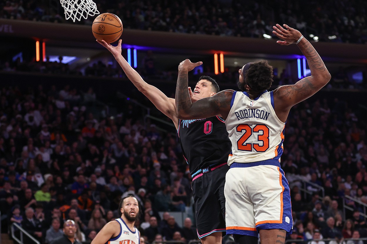 NBA: Miami Heat at New York Knicks
