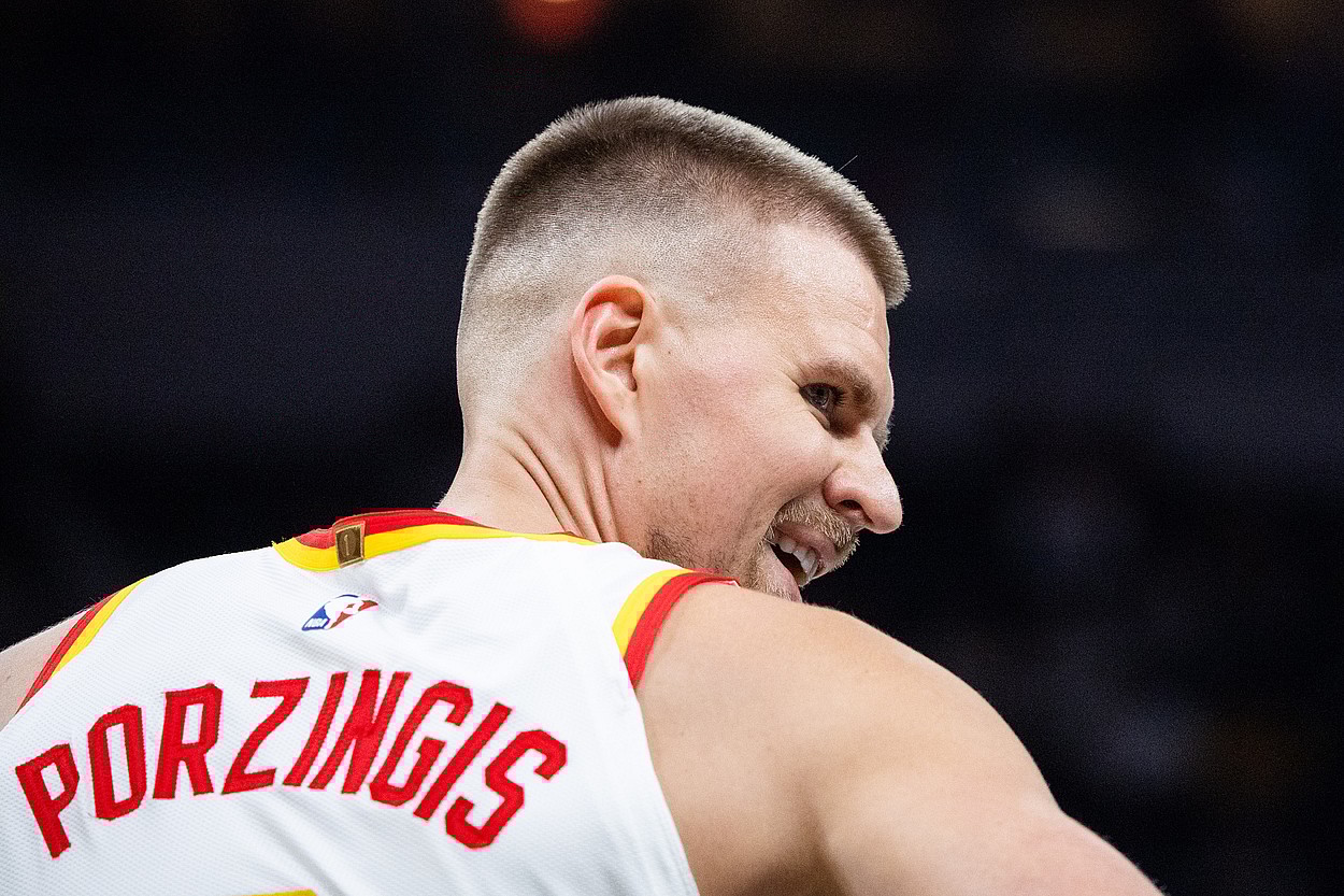 warriors, kristaps porzingis, NBA: Atlanta Hawks at Indiana Pacers