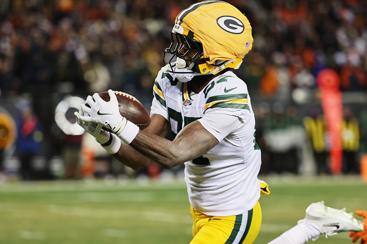 Romeo Doubs, giants, NFL: Green Bay Packers at Chicago Bears