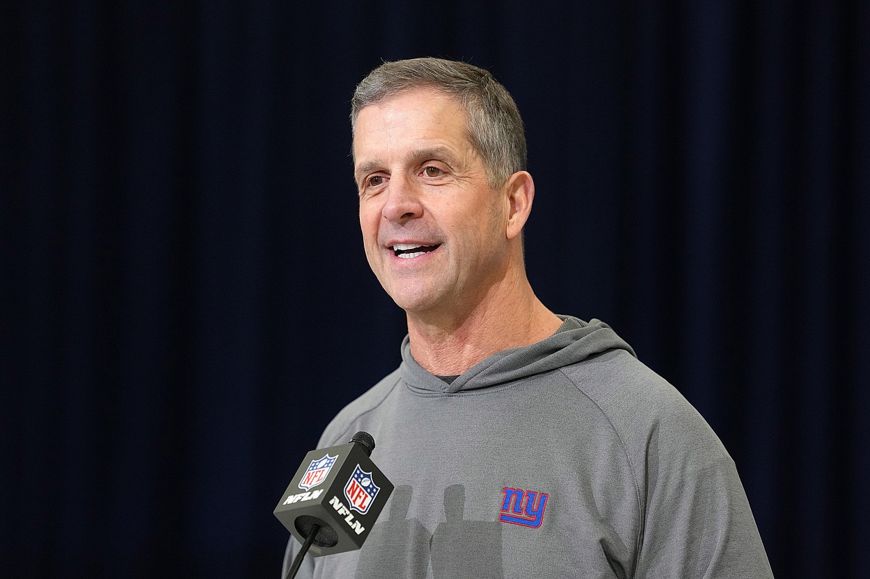 John Harbaugh, giants, NFL: Scouting Combine
