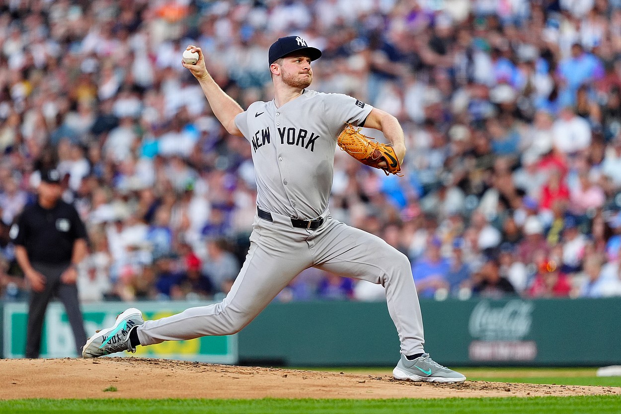 MLB: New York Yankees at Colorado Rockies, clarke schmidt