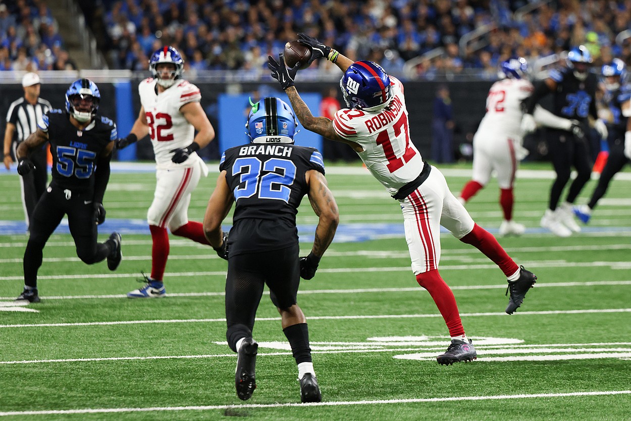 Wan'Dale Robinson, NFL: New York Giants at Detroit Lions