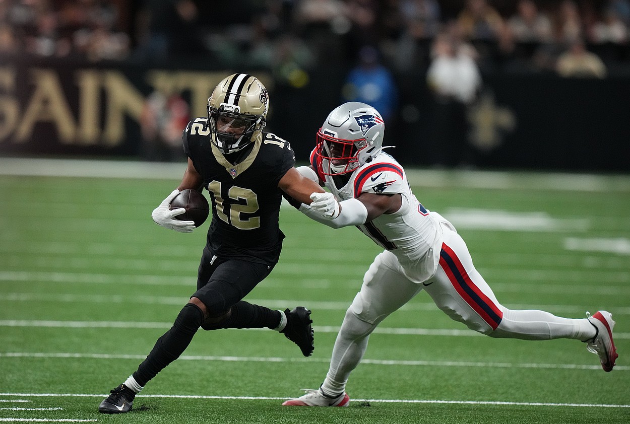 NFL: New England Patriots at New Orleans Saints, chris olave, new york giants