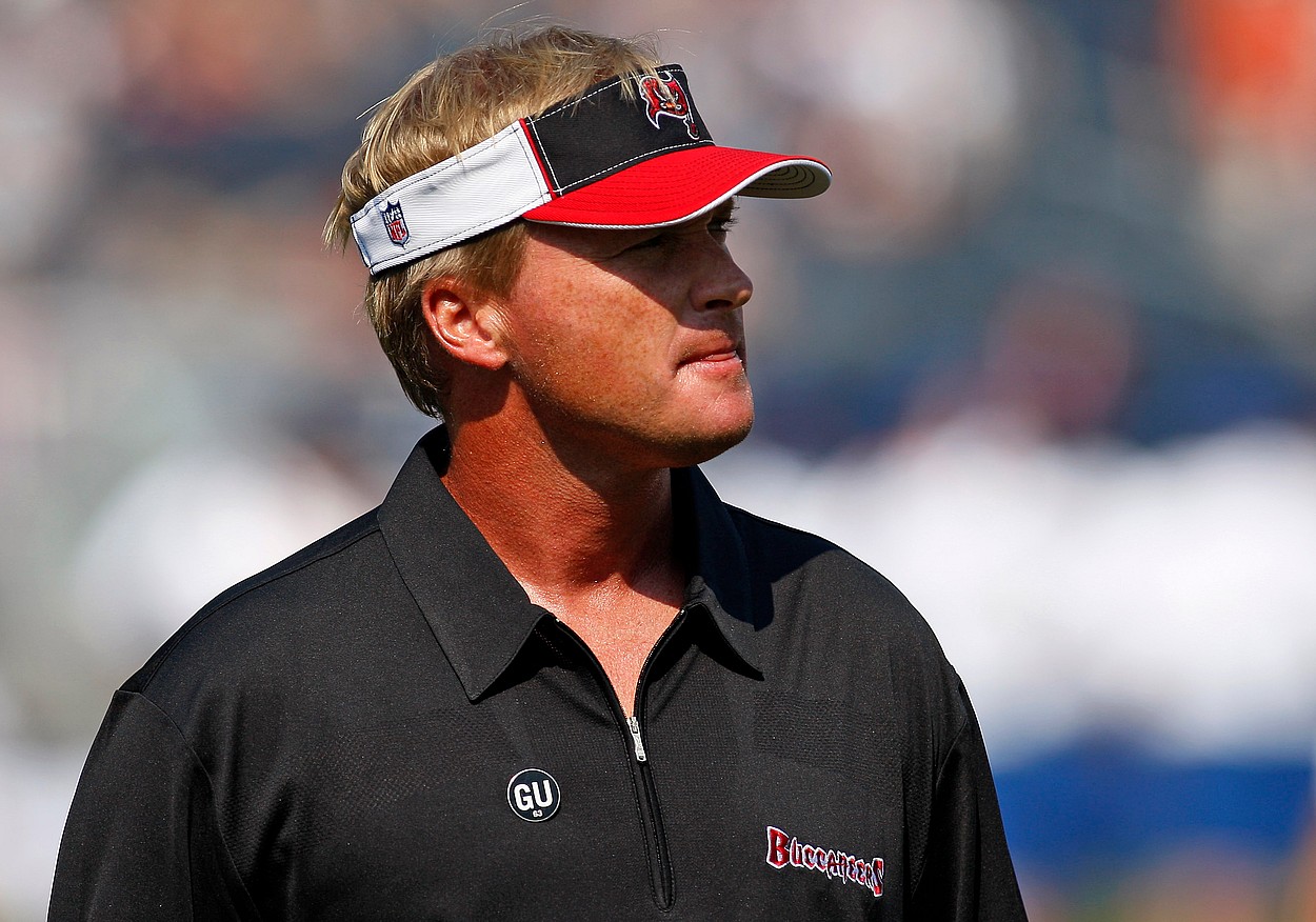 Jon Gruden, giants, NFL: Tampa Bay Buccaneers at Chicago Bears