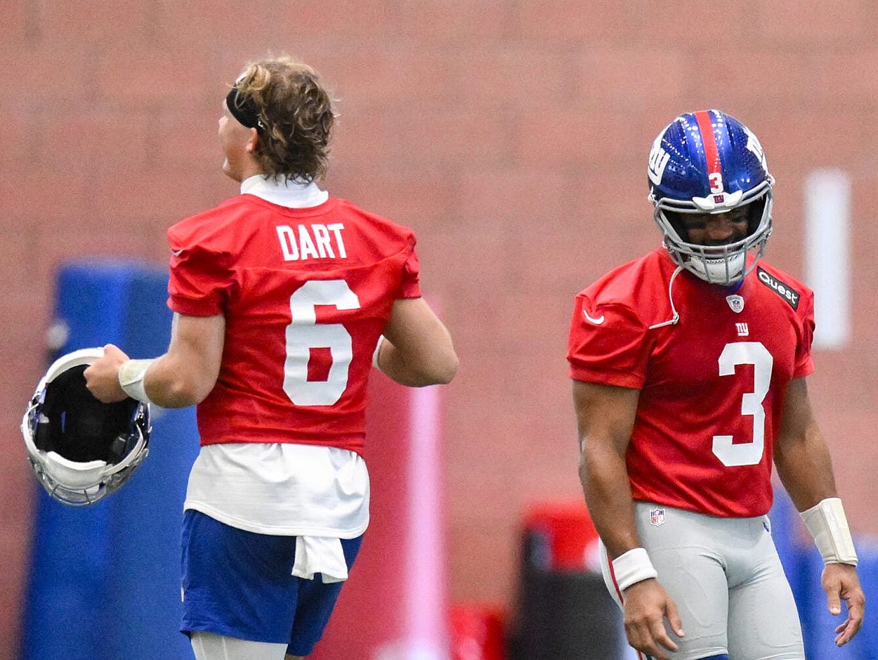Giants, Jaxson Dart, Russell Wilson