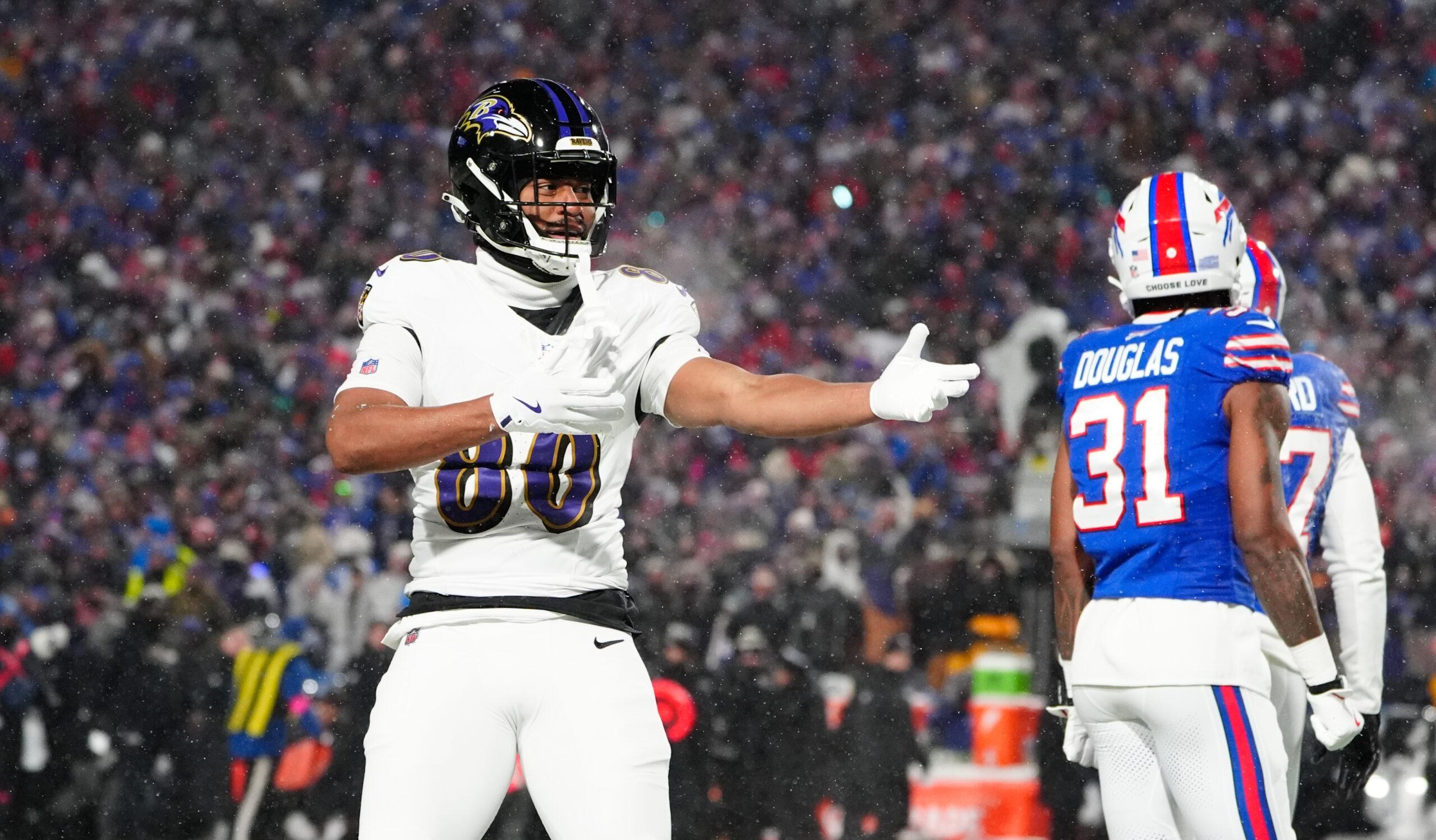 Isaiah Likely catching a pass before joining the Giants