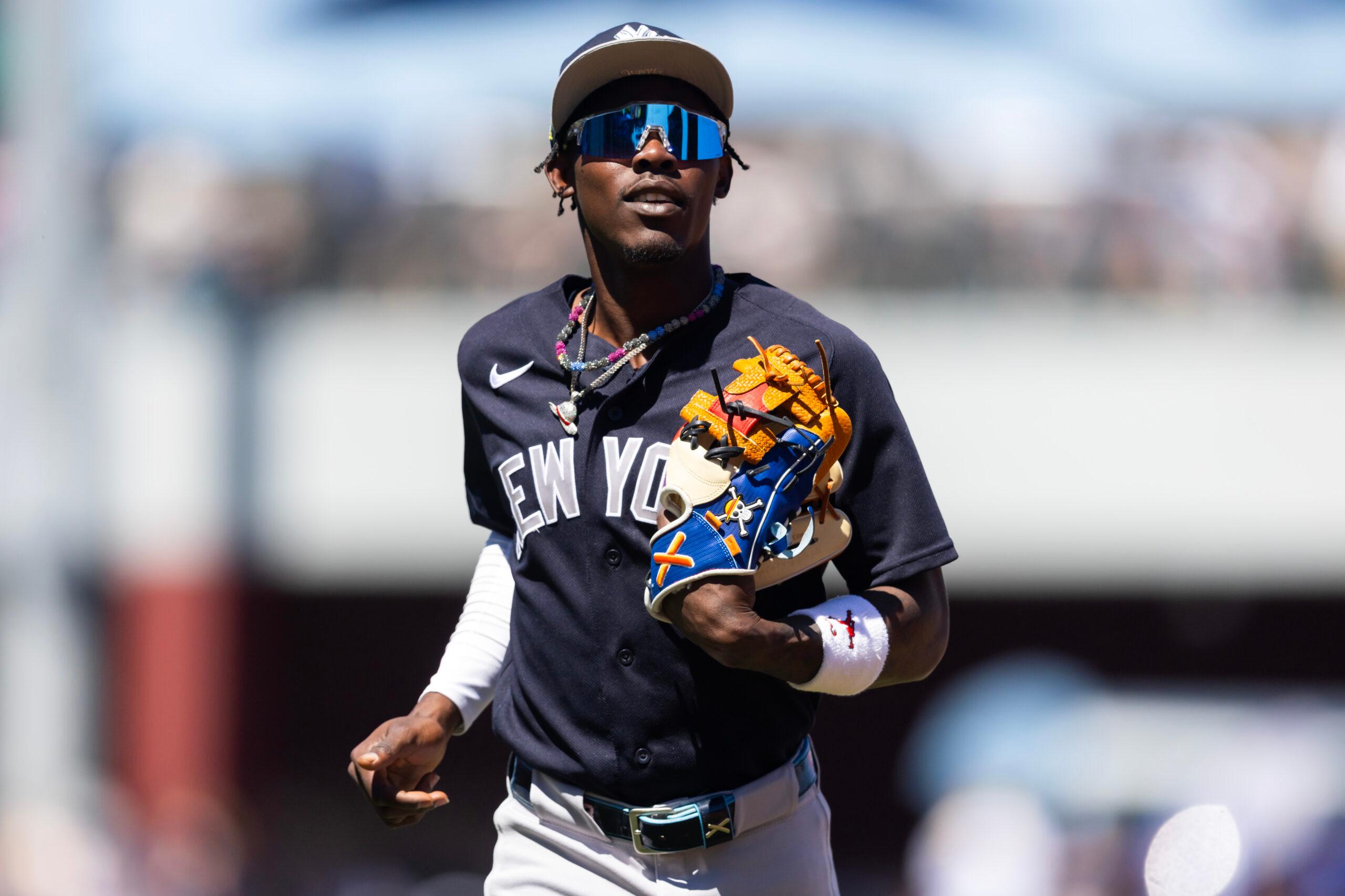 Jazz Chisholm during Yankees spring training