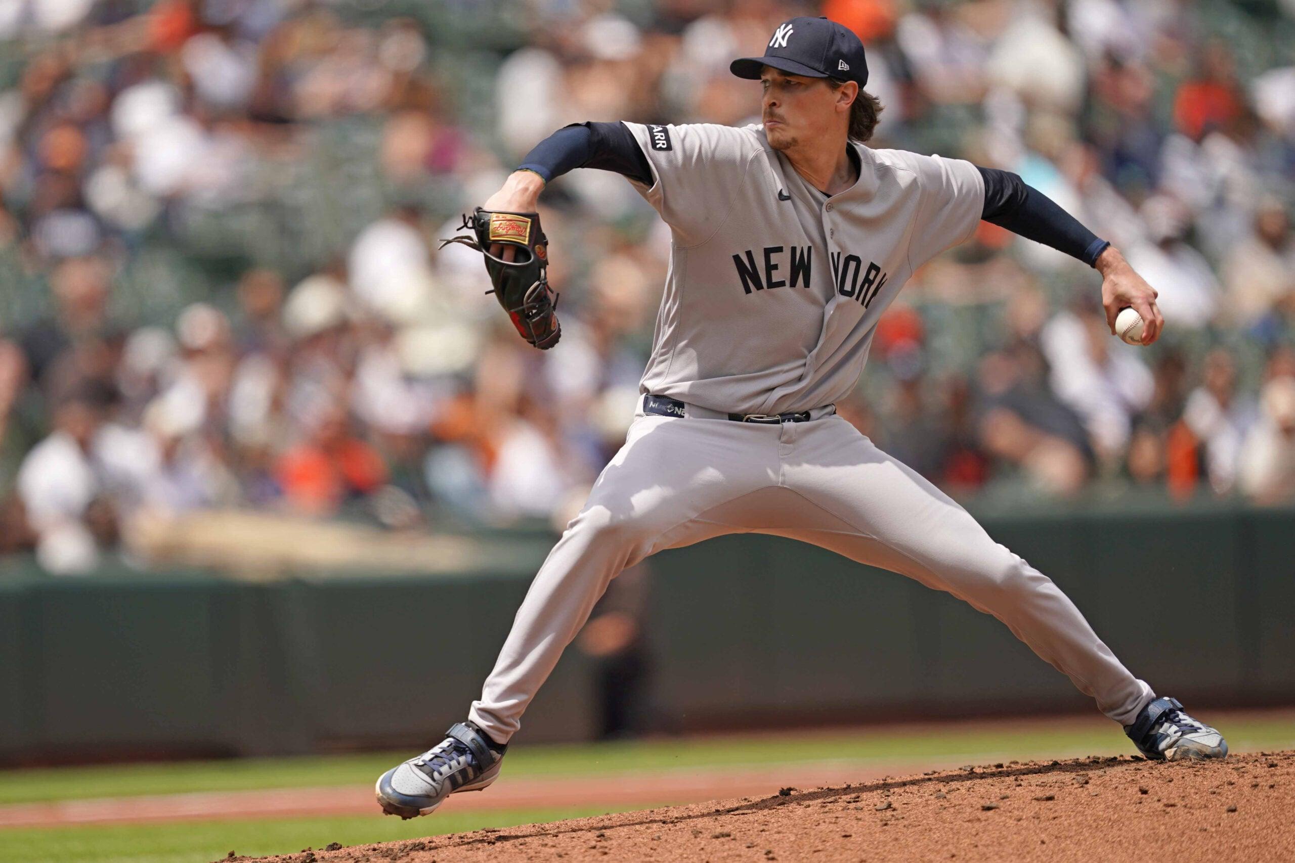 Max Fried pitching for the Yankees against the Orioles