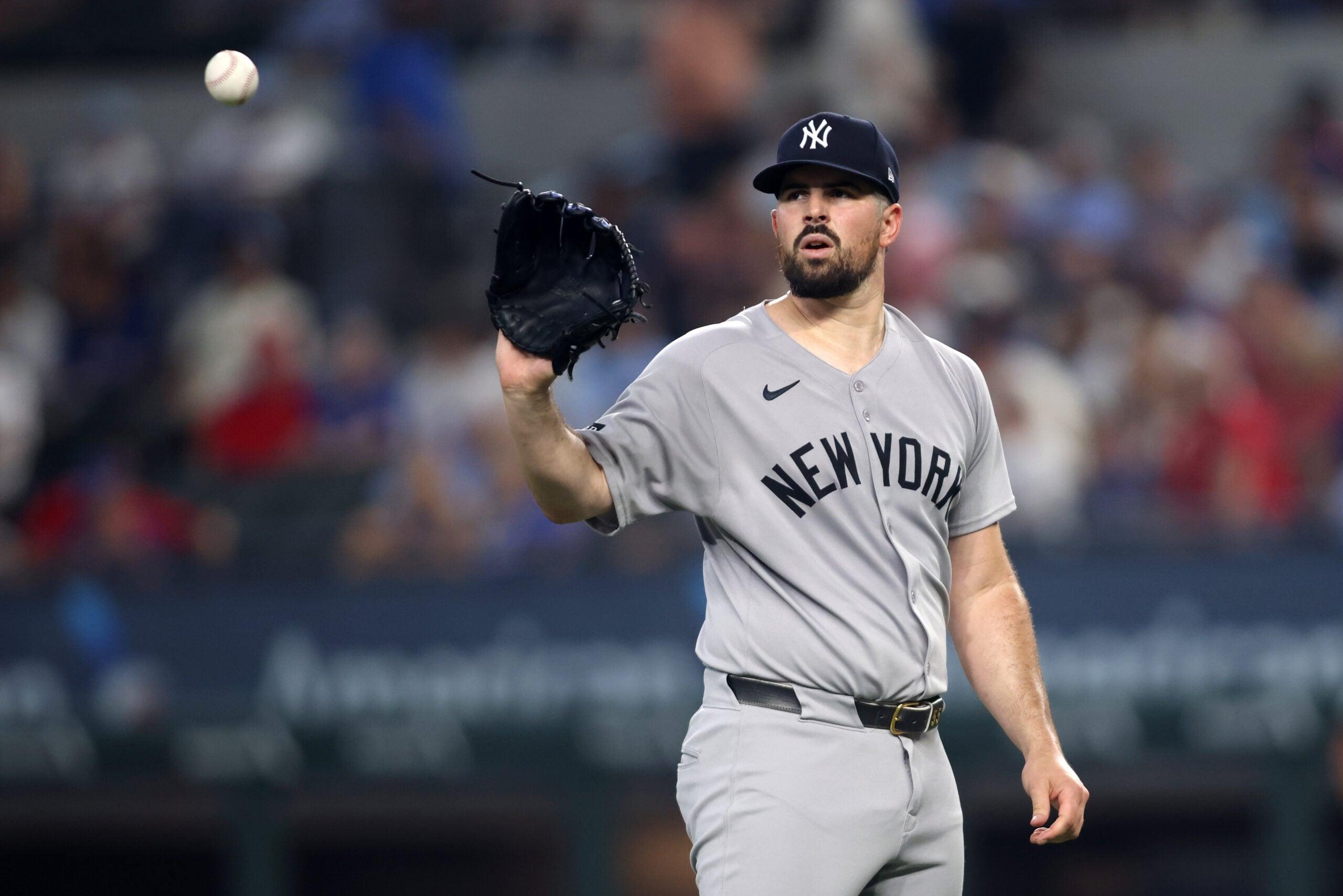 Carlos Rodon on the mound for the Yankees
