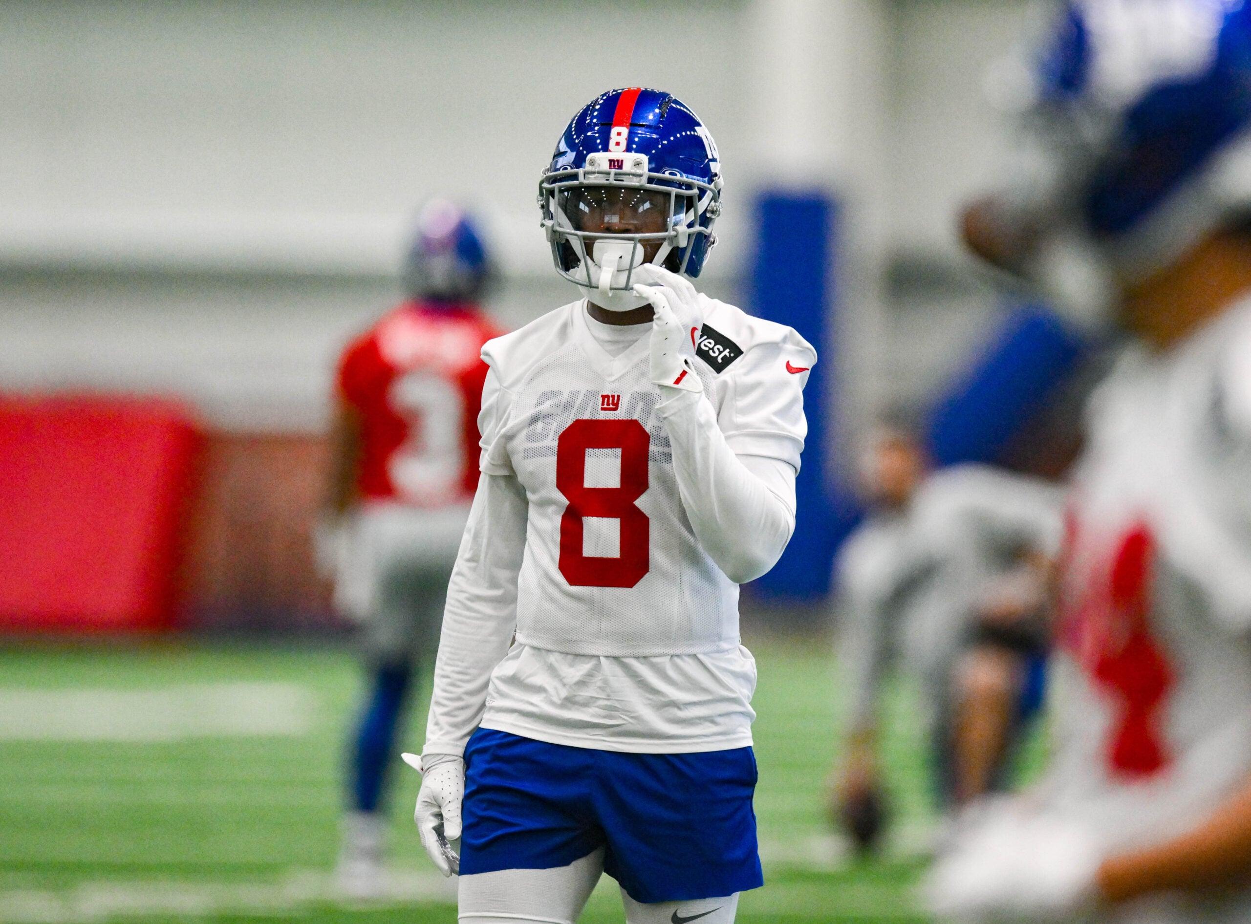 Jevon Holland during Giants minicamp