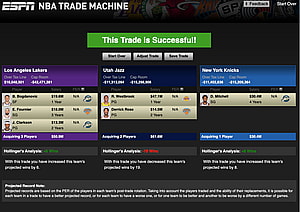 Knicks, Jazz, Lakers 3 team trade