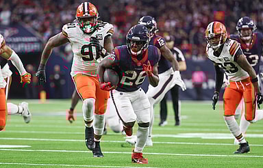 nfl: afc wild card round-cleveland browns at houston texans, devin singletary, new york giants