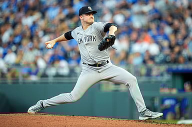 mlb: new york yankees at kansas city royals, clarke schmidt