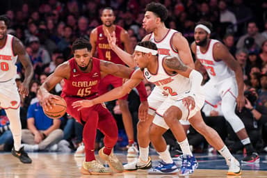 Donovan Mitchell, Miles McBride, Quentin Grimes, New York Knicks
