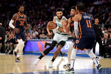 nba: boston celtics at new york knicks, jalen brunson