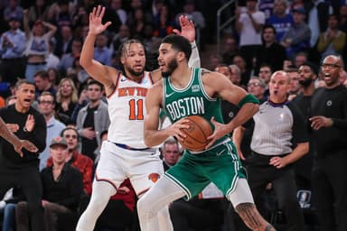 nba: boston celtics at new york knicks, jalen brunson