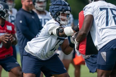 nfl: tennessee titans training camp, jamarco jones, new york giants