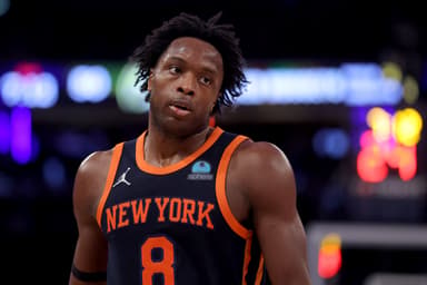 New York Knicks forward OG Anunoby (8) during the third quarter against the Denver Nuggets at Madison Square Garden