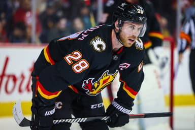 Calgary Flames center Elias Lindholm (New York Rangers trade target)