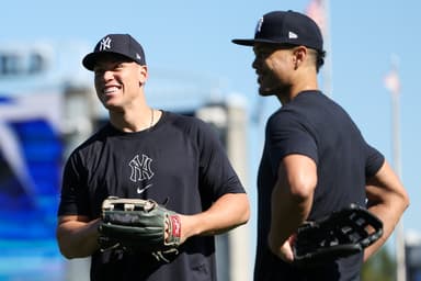 mlb: new york yankees-workouts, aaron judge