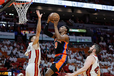 NBA: Playoffs-New York Knicks at Miami Heat, rj barrett
