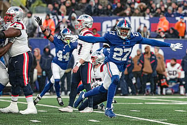 nfl: new england patriots at new york giants, jason pinnock