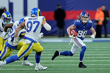 Gunner Olszewski fields a return for the Giants