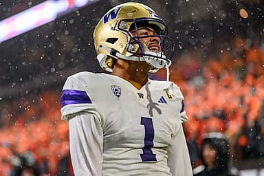 Washington Huskies wide receiver Rome Odunze (1) (New York Giants prospect)