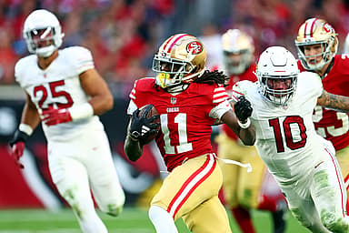 nfl: san francisco 49ers at arizona cardinals, brandon aiyuk, new york giants