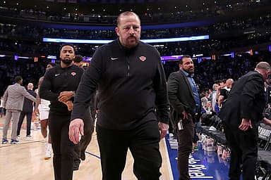 May 19, 2024; New York, New York, USA; New York Knicks head coach Tom Thibodeau walks off the court after losing to the Indiana Pacers in game seven of the second round of the 2024 NBA playoffs at Madison Square Garden. Mandatory Credit: Brad Penner-USA TODAY Sports