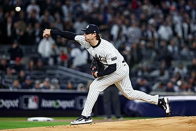 MLB: ALCS-Cleveland Guardians at New York Yankees, gerrit cole